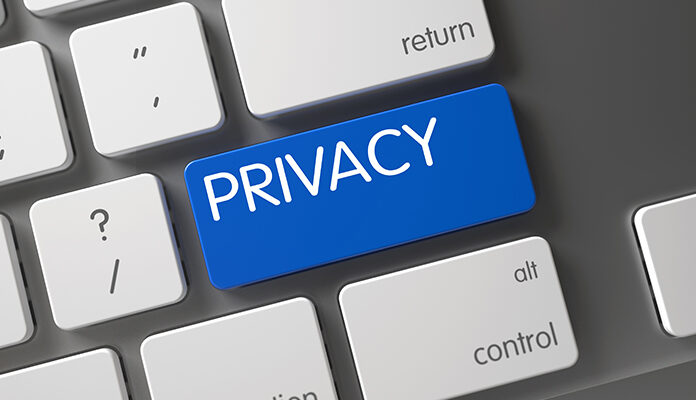 Privacy als knop op toetsenbord