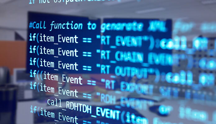 Formule op een computerscherm
