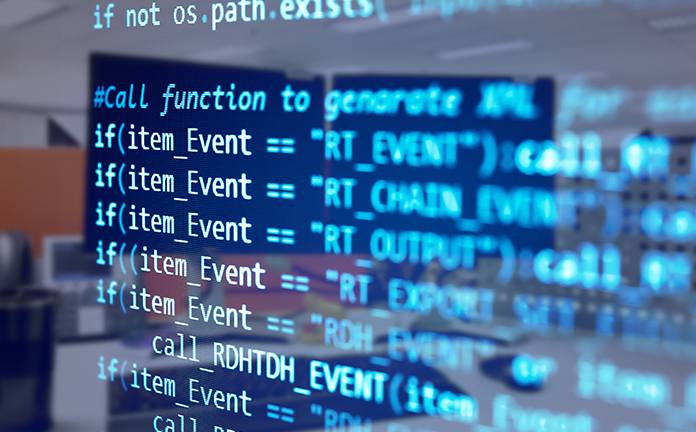 Formule op een computerscherm