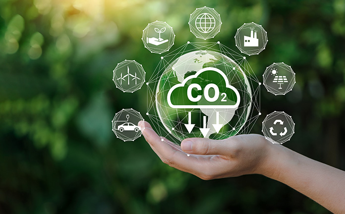 Afbeelding met mogelijkheden om CO2 uitstoot te verminderen