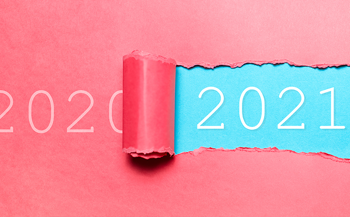 2020 wordt weggescheurd door 2021
